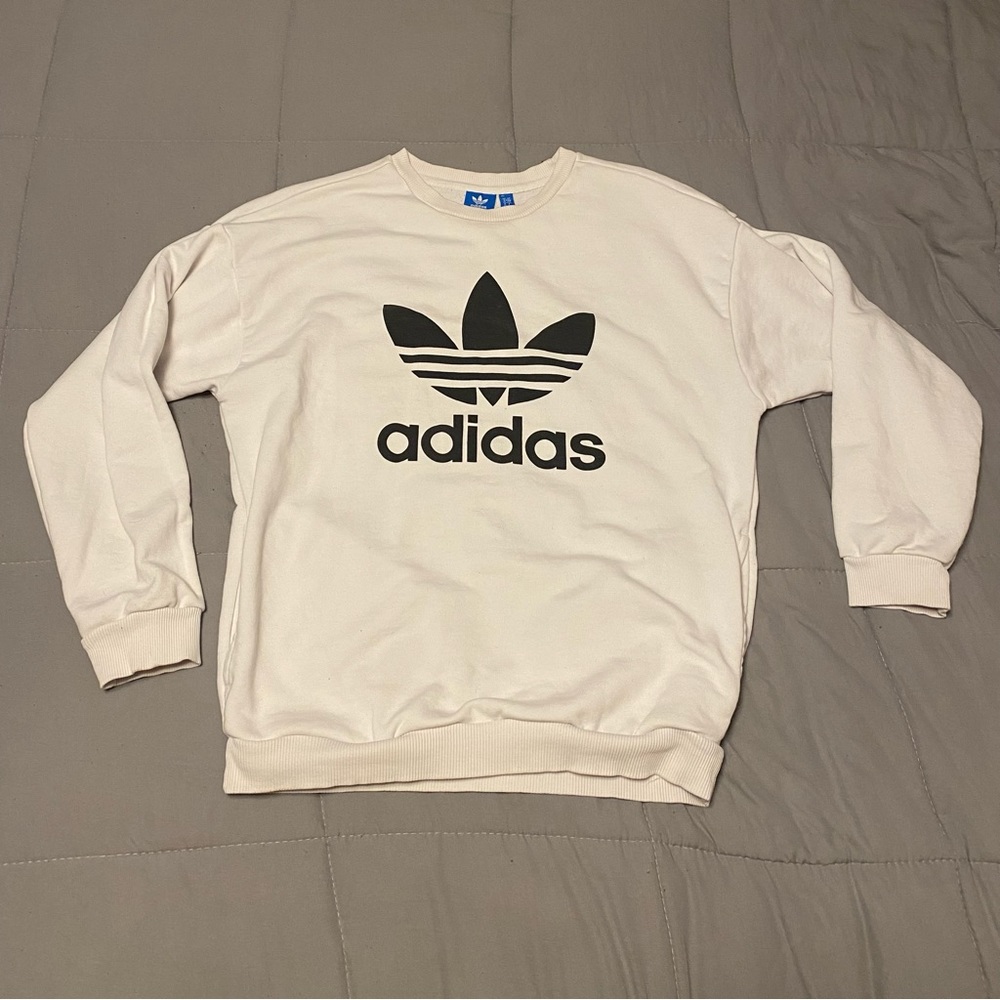 White Adidas Sweatshirt